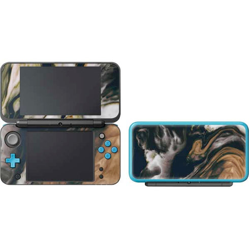 Copper and Black Marble Ink Nintendo 2DS XL (2017) Skin