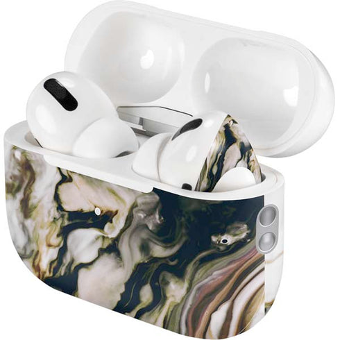 Copper and Black Marble Ink AirPods Pro 2nd Gen Skin