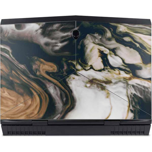 Copper and Black Marble Ink Dell Alienware Skin