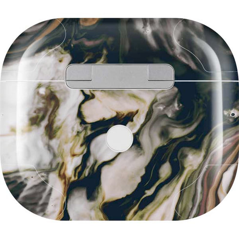 Copper and Black Marble Ink Apple AirPods (3rd Gen 2021) Skin