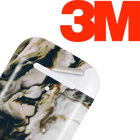 Copper and Black Marble Ink Apple AirPods Skin