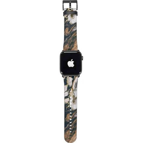Copper and Black Marble Ink Apple Watch Band 38-40mm