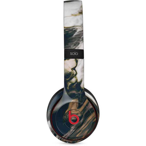 Copper and Black Marble Ink Beats Solo 2 Wireless Skin