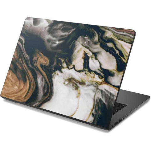 Copper and Black Marble Ink Dell Chromebook Skin