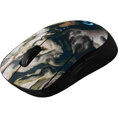 Copper and Black Marble Ink G Pro Wireless Gaming Mouse Skin