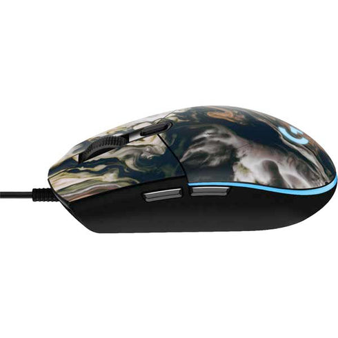 Copper and Black Marble Ink G203 Prodigy RGB Wired Gaming Mouse Skin