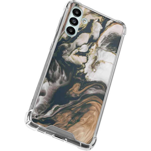 Copper and Black Marble Ink Galaxy A13 5G Clear Case
