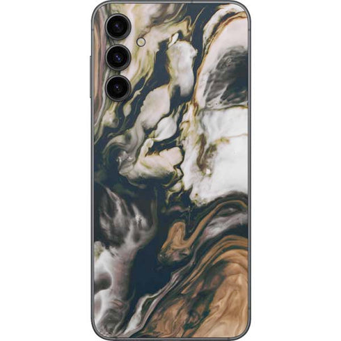 Copper and Black Marble Ink Galaxy A14 5G Skin