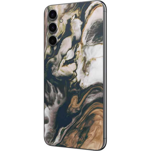 Copper and Black Marble Ink Galaxy A14 5G Skin