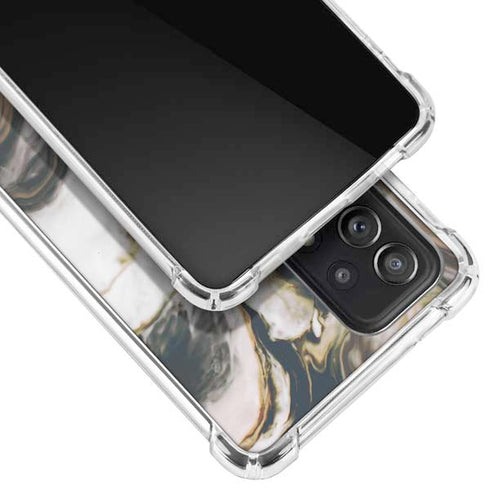 Copper and Black Marble Ink Galaxy A52 5G Clear Case