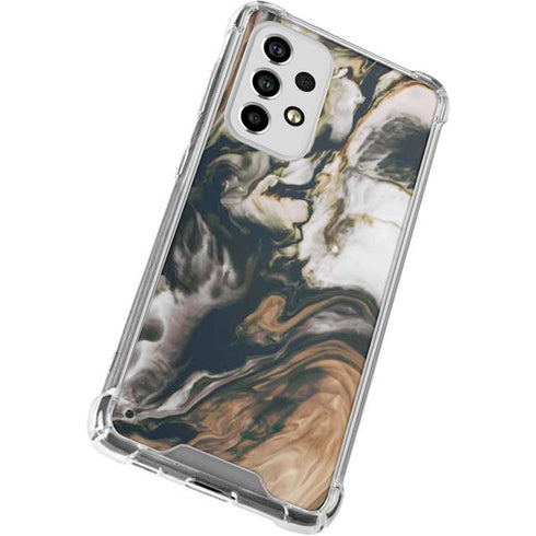 Copper and Black Marble Ink Galaxy A53 5G Clear Case