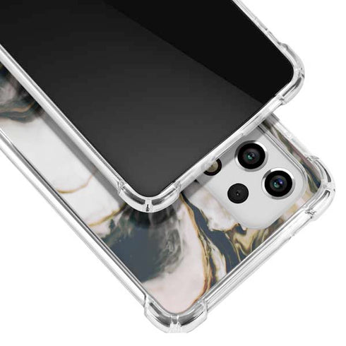 Copper and Black Marble Ink Galaxy A53 5G Clear Case