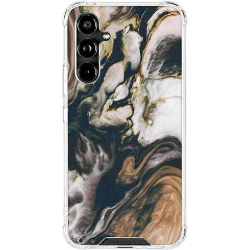 Copper and Black Marble Ink Galaxy A54 5G Clear Case