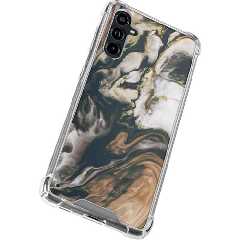 Copper and Black Marble Ink Galaxy A54 5G Clear Case