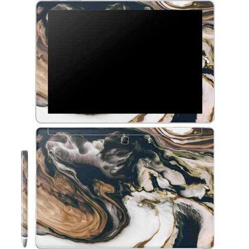 Copper and Black Marble Ink Galaxy Book 12in Skin