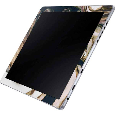Copper and Black Marble Ink Galaxy Book 12in Skin