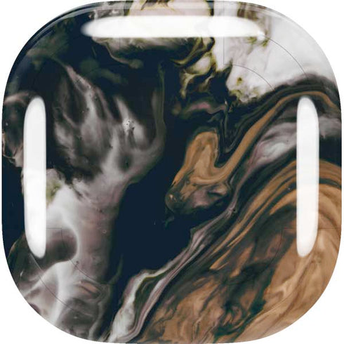 Copper and Black Marble Ink Galaxy Buds Live Skin