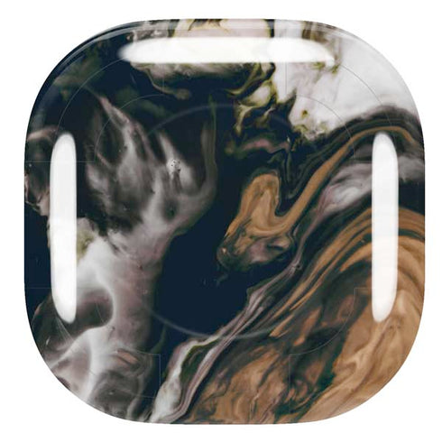 Copper and Black Marble Ink Galaxy Buds Pro Skin