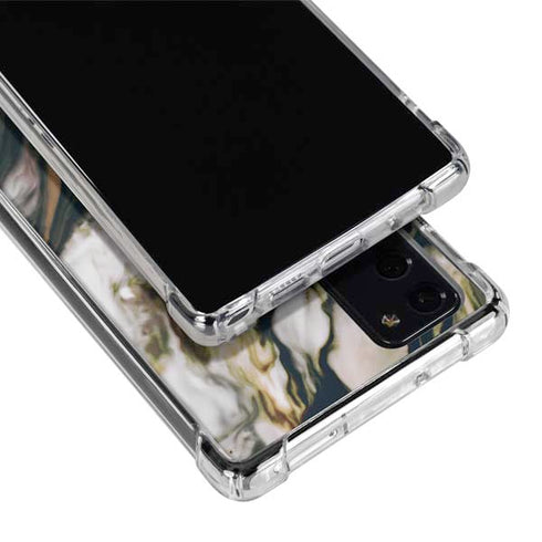 Copper and Black Marble Ink Galaxy Note20 5G Clear Case