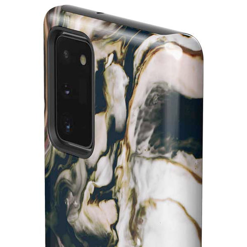 Copper and Black Marble Ink Galaxy Note20 5G Pro Case