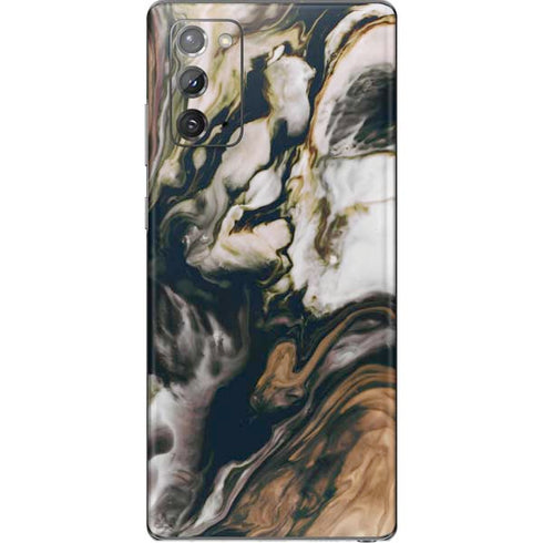 Copper and Black Marble Ink Galaxy Note20 5G Skin