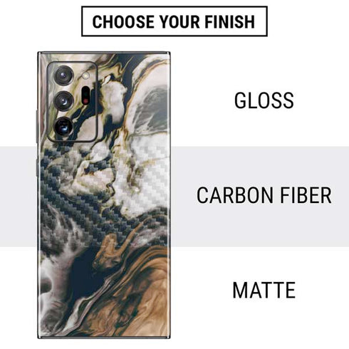 Copper and Black Marble Ink Galaxy Note20 Ultra 5G Skin