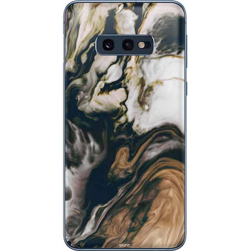 Copper and Black Marble Ink Galaxy S10e Skin