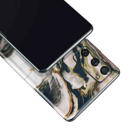 Copper and Black Marble Ink Galaxy S20 Fan Edition Skin