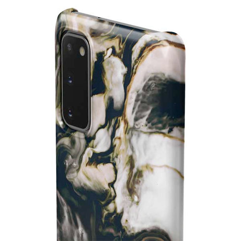Copper and Black Marble Ink Galaxy S20 Lite Case