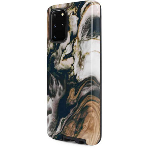 Copper and Black Marble Ink Galaxy S20 Plus Pro Case