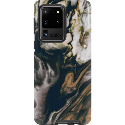Copper and Black Marble Ink Galaxy S20 Ultra 5G Pro Case