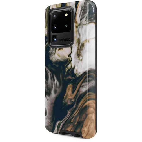 Copper and Black Marble Ink Galaxy S20 Ultra 5G Pro Case