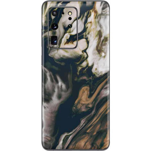 Copper and Black Marble Ink Galaxy S20 Ultra 5G Skin