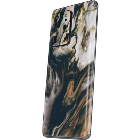 Copper and Black Marble Ink Galaxy S20 Ultra 5G Skin