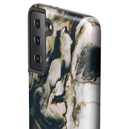 Copper and Black Marble Ink Galaxy S21 Plus 5G Pro Case