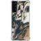 Copper and Black Marble Ink Galaxy S22 Plus Clear Case