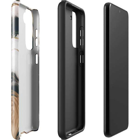 Copper and Black Marble Ink Galaxy S22 Plus Pro Case