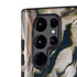 Copper and Black Marble Ink Galaxy S22 Ultra Pro Case