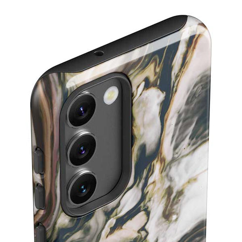 Copper and Black Marble Ink Galaxy S23 Plus Pro Case