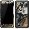 Copper and Black Marble Ink Galaxy S7 Active Skin