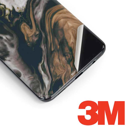 Copper and Black Marble Ink Galaxy S9 Plus Skin