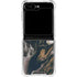 Copper and Black Marble Ink Galaxy Z Flip5 5G Clear Case