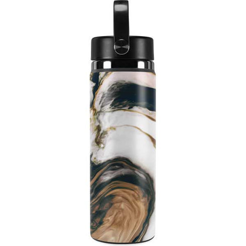 Copper and Black Marble Ink Hydro Flask 20oz Wide Mouth Skin