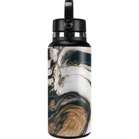 Copper and Black Marble Ink Hydro Flask 32oz Wide Mouth Skin