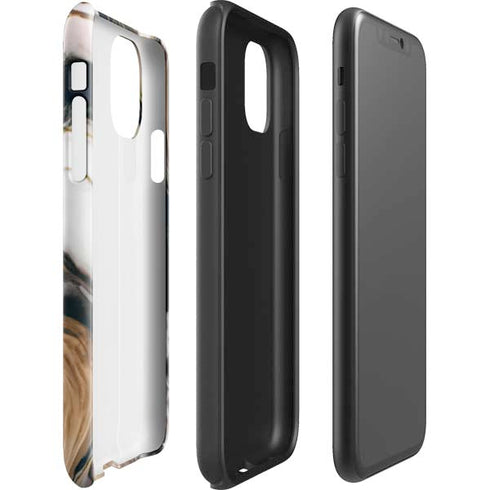 Copper and Black Marble Ink iPhone 11 Pro Max Impact Case