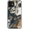 Copper and Black Marble Ink iPhone 12 Clear Case