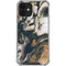 Copper and Black Marble Ink iPhone 12 Mini Clear Case
