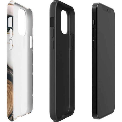 Copper and Black Marble Ink iPhone 12 Pro Max Impact Case