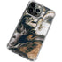 Copper and Black Marble Ink iPhone 13 Pro Clear Case