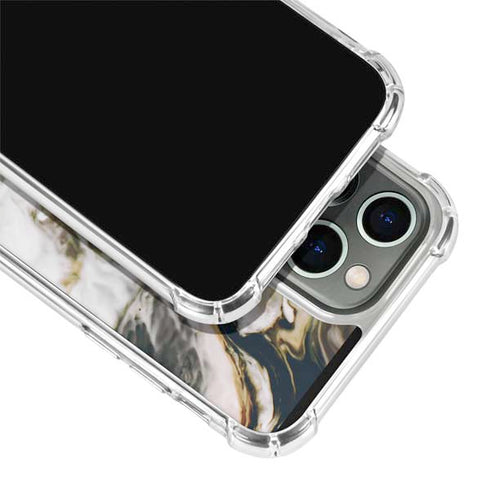 Copper and Black Marble Ink iPhone 13 Pro Max Clear Case